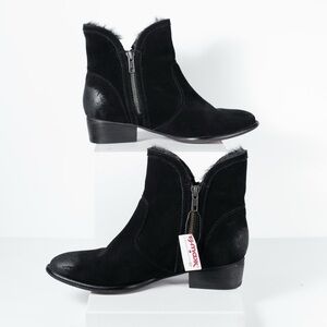 Fur Lined Suede Booties